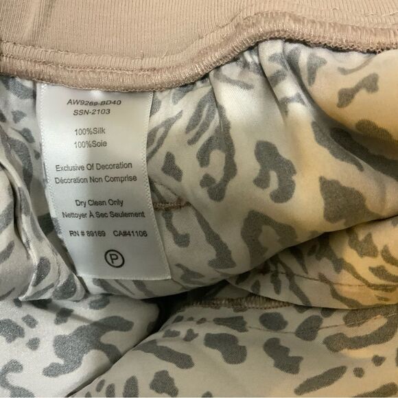 ATM Anthony Thomas Melillo Women's Silk Ocelot Leopard Print Trouser Pants S - Picture 9 of 10